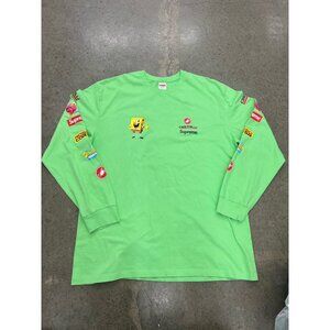 Supreme x SpongeBob Castelli Racing Long Sleeve Tee Green Size X-Large
